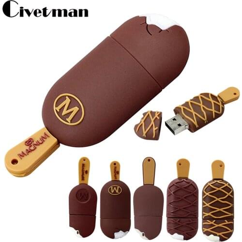USB Flash Drive Ice Cream 8GB 16GB 32GB 64GB Lovely Popsicles Pendrive 128GB USB Stick 256GB Pen Drive USB 2.0 Flash Memory Disk