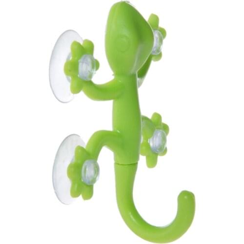 Gecko Powerful Plastic Four Suction Cups Hook Wall Hanger Decoration Bathroom Drop Ship