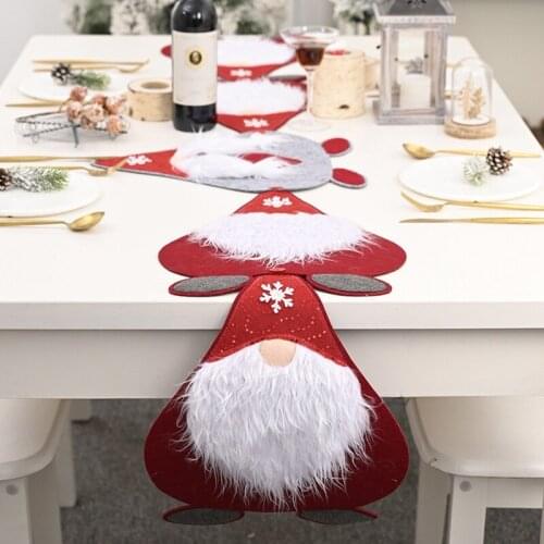 Combination Table Runner Faceless Doll Tablecloth Home Decor Placemat Table Ornament Xmas Merry Christmas Decorations For Home
