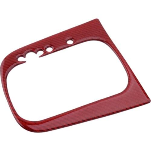 Red Real Carbon Fiber Gear Shift Panel Cover Moulding Fit For Volkswagen Golf 6 MK6 GTI 2008 2009 2010 2011 2012 left hand Drive