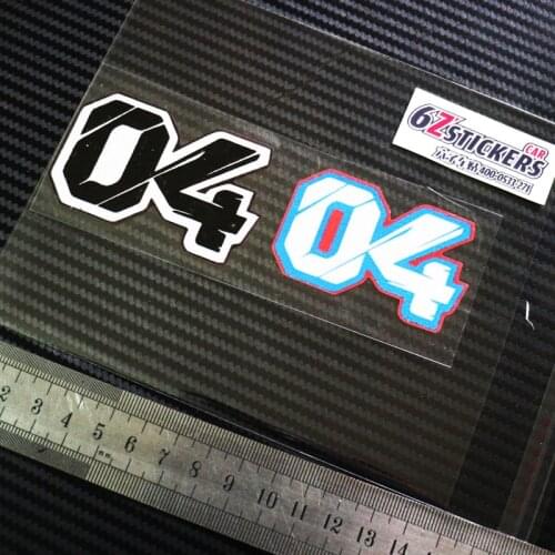 MOTO Andrea Dovizioso 4# small reflective decals motorcycle helmet stickersX2