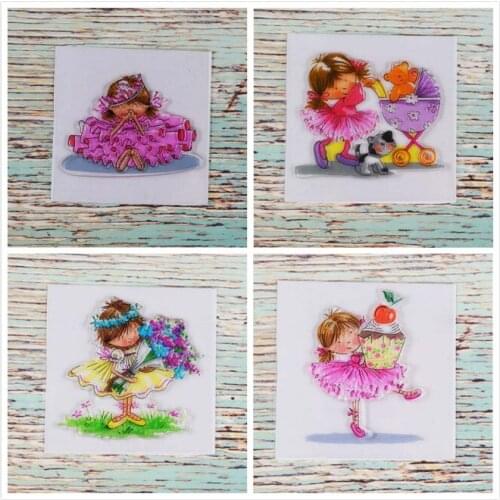 Cute girls prince princess Transparent clear stamp for DIY Scrapbooking/Card Making/Kids Christmas Fun Decoration Supplies