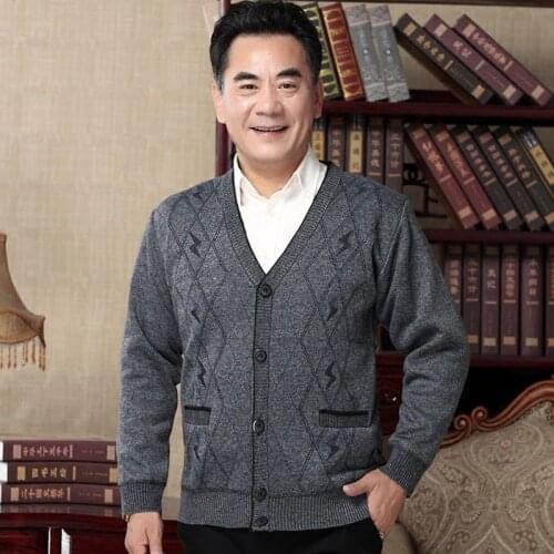 Mens Casual Solid Color Sweater Cardigan 2020 Autumn New Thicken Coat Classic Style Knitting Sweater Male Brand Clothes D120