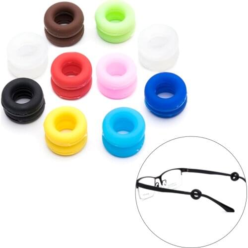 Soft Silicone Round Ear Locks Grips Hooks Anti-Slip Adults Kids Sports Glasses Accessories Temple Tip Eyeglasses Retainer