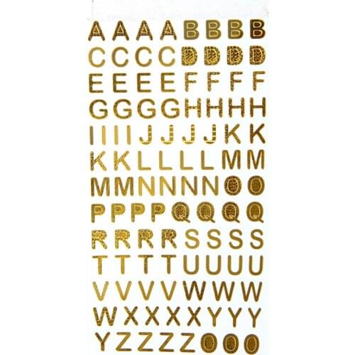 1 Sheet Kawaii Hot Stamping Number And Letter Stickers Decor Scrapbooking Phone Stick Label Supplies Stationery