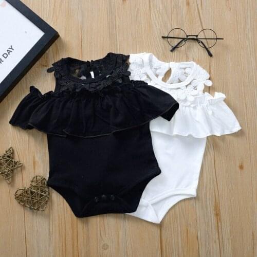 Summer New 2020 Cute Newborn Girls Rompers Kids Infant Fashion Clothes Flower Lace Baby Girls Kids Girls For Baby Girl