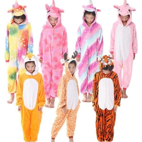 Pajamas Unicorn Kids Animal Children Pajamas for Boys Girls Baby Pyjamas Stich Onesies Winter Sleepwear