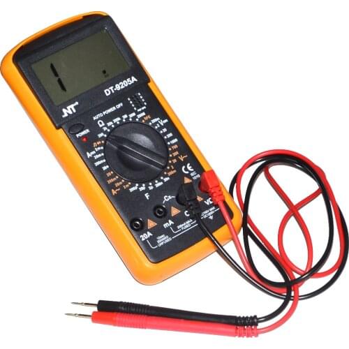 Professional Digital Multimeter Voltmeter Ammeter AC DC OHM Volt Amp Current Tester with Probe Auto Range Free Shipping 12001661