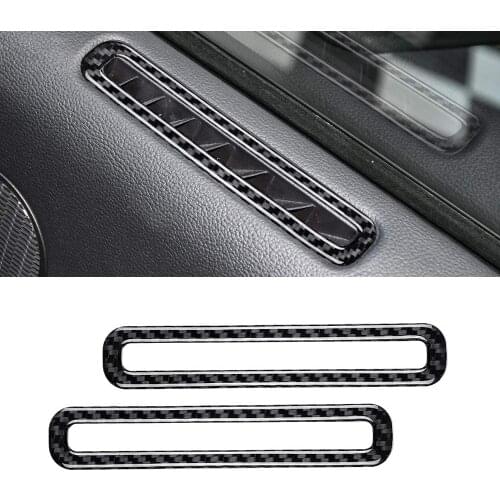 Compatible with Interior Carbon Fiber Car Door Air Conditioner Outlet Vent Sticker for Ford Mustang2015 2016 2017 2018 2019 2020