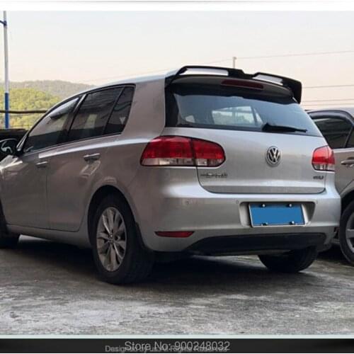 For Volkswagen MK6 6 Spoiler 2010-2013 ABS Plastic Color Rear Roof Spoiler Wing Trunk Lip Boot Cover Car Styling