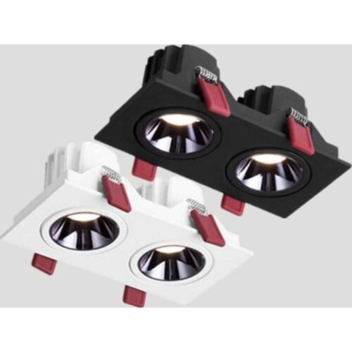 LED tube light ángulo ajustable Anti-glare LED COB cuadrado empotrada Downlight 7W 10W foco de techo de LED cocina sala interio