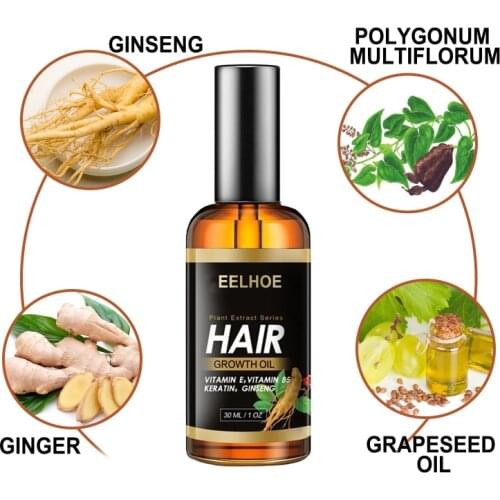 30ml Hair Growth Serum Effective Repair Loss Hair Liquid Prevent Hair Loss Fast Grow Hair Serum Thick Hair Essential Oils TSLM1
