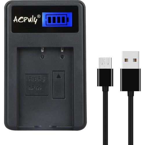 AOPULY NP-95 NP95 LCD USB Charger for Fujifilm X30 X100 X100S X100T X-S1 FinePix F30 FinePix F31 f F31fd Real 3D W1 HDR-HC3 HC30