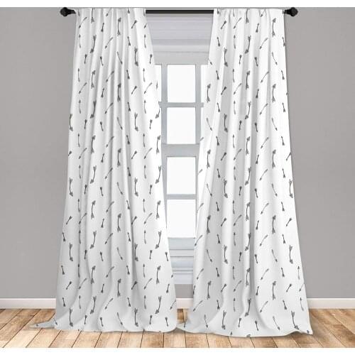 Arrow Curtains Various Sized Arrow Motifs Illustration Art Window Treatments for Living Room Bedroom