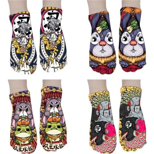Women Ins Cartoon Patterned Short Funny Socks Cute Animal Squirrel Socks For Ladies Happy Chinese Style Concise Socks Kawaii