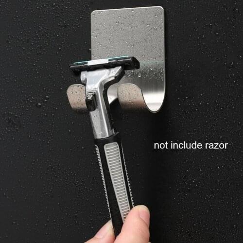 1 Piece 304 Stainless Steel Razor Holder Mens Shaving Hanger Household Viscose Hook Rack Razor Razor Bathroom Wall C9P2
