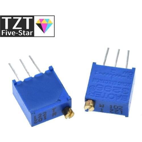 1Pack 100pcs 3296W 1k 2k 5k 10k 20k 50k 100k 200k 500k 1M 1ohm Trim Pot Trimmer Potentiometer Type For Arduino