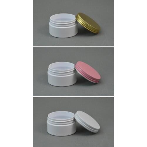 100g Aluminum Cosmetic Jar Container Pink / White Screw Thread 50pcs 100ml Makeup Container Factory Wholesale