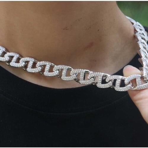 2020 new blingbling12mm gold plated necklace