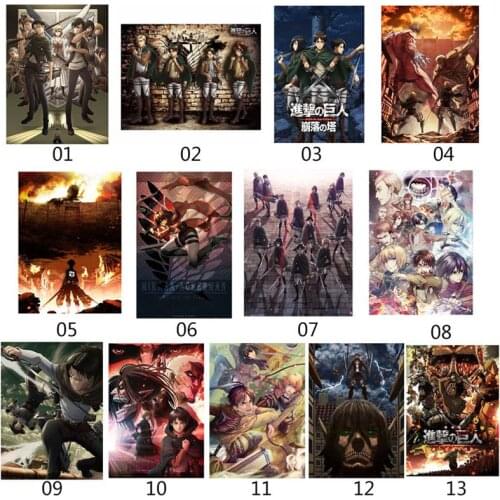 5D DIY Full Round Drill Diamond Painting Attack On Titan 1 Posters Japanese Anime Diamond Embroidery Cross Stitch Mosaic Gift