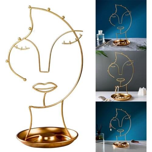 Antique Metal Crafts Jewelry Display Rack for Decor Girl Necklace Trinket