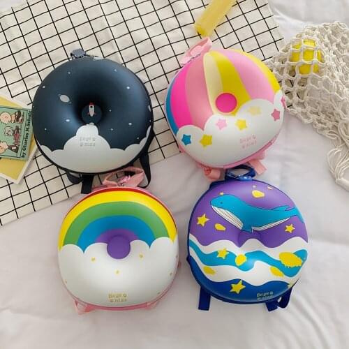 Kids Donuts Rainbow Backpack Kindergarten Boys Girls School Shoulder Book Bags for Children Gifts