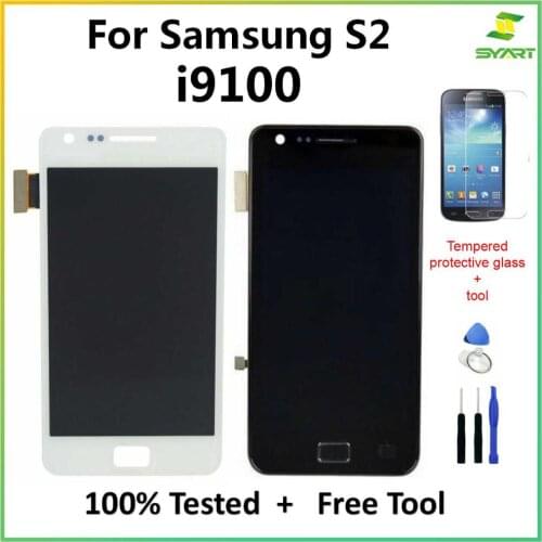 For Samsung Galaxy S2 I9100 LCD Display With Touch Screen Digitizer Assembly Replacement Parts + Tools
