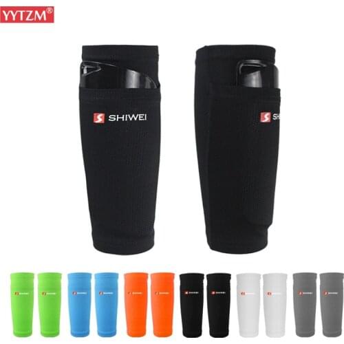 Football Leg Plate Socks With Pocket Suit Sleeves Support Adult Ventilation Training Basketball Guards Protective Pads 1 Pair