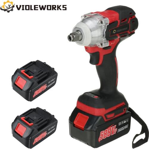 22800mAh 588VF Brushless Cordless Electric Impact Wrench 1/2 inch Wrench Power Tools Compatible For Makita Rechargeable Battery