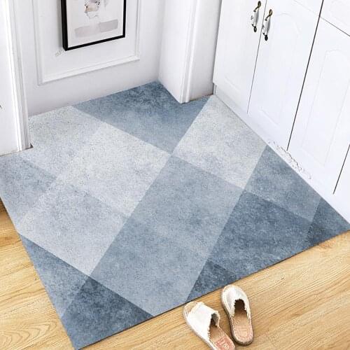 Geometric Doormat PVC Silk Loop Freely Cuttable Anti-slip Custom Pattern Doormat Carpet Bathroom Bedroom Living Room Mats Carpet