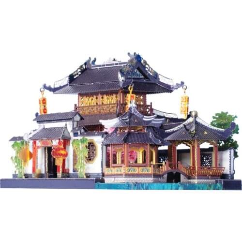 Art Model 3D Metal Puzzle Su Style Garden building Model kits DIY Laser Cut Assemble Jigsaw Toys GIFT For children