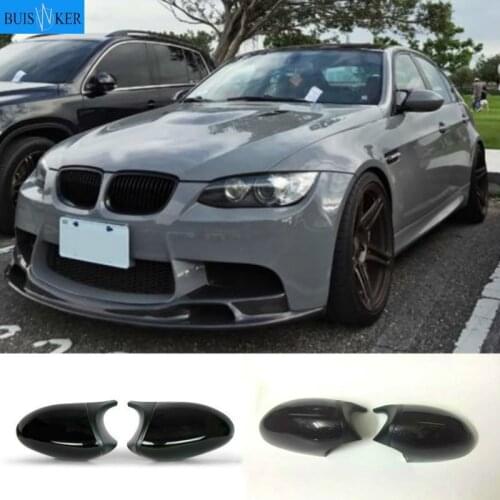 Carbon Side Wing Mirror Cover For BMW 1 3 Series E82 E88 2007 ~2009 E90 E87 E91 E93 E81 E92 high quality black Rear-View Caps