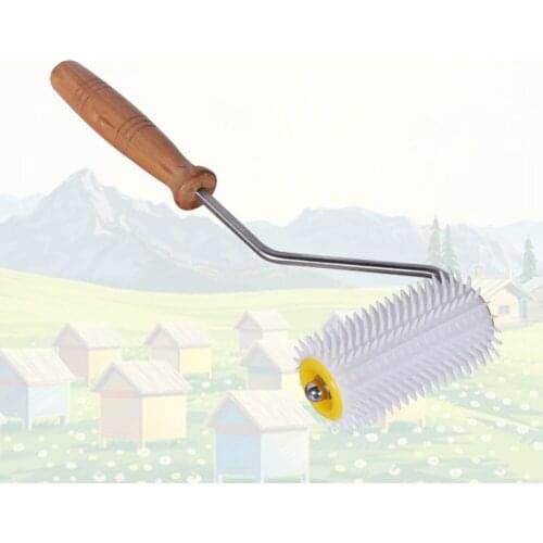 2pc Bee Roller Rubber Picker Honey Extracting Uncapping Needle Roller Plastic Beekeeping Comb Tools Kit Home Garden Supplies