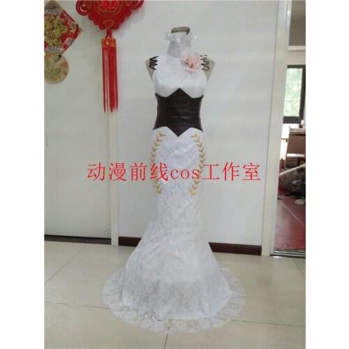 Game Identity V Crimson Butterfly Michiko Cosplay Costume White Wedding Dress Halloween Costume