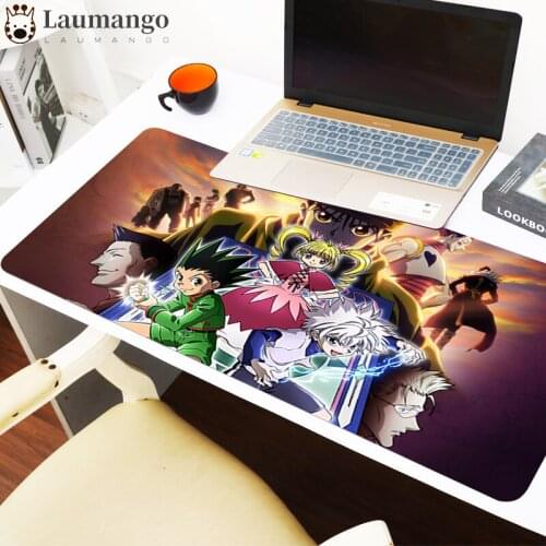 Mouse Pads Kawaii Gaming Accessories Gamer Cabinet Varmilo Anime Keyboard Padmouse Hunter-X-Hunter Computer Table Mat Mousepad