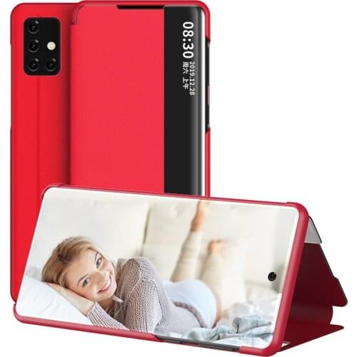 Leather Flip Phone Case Cover for Samsung Galaxy S7 Edge S8 S9 S10 Plus NOTE 10 Plus 9 8 Mobile cover with LED Smart View Window