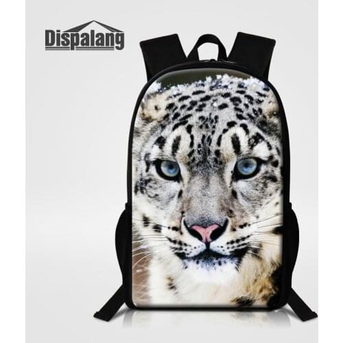 Dispalang New Fashion Men Backpack Animals Leopard Printing School Bagpack Boys Sports Rucksack Wolf Lion Horse Design Schoolbag