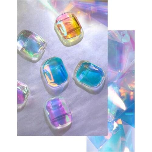 11Pcs Nail Art Stickers Self-Adhesive Candy Paper Gradient Glitter Manicure Nail Decoration Tools for Women Girls Nail Salons