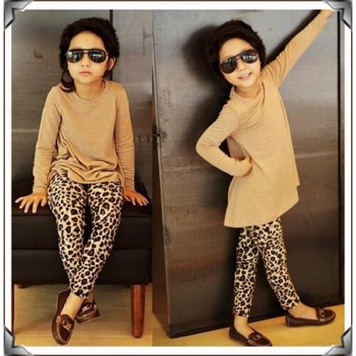New 2017 Baby Girls' Tight pants Fashion Leopard Print Pants For 1-4yrs Children Kids Spring Autumn Clothing Warm Trousers
