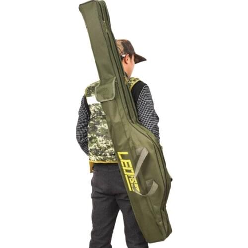 Portable Fishing Bag Folding Fishing Rod Carrier Canvas Fishing Pole Tools Storage Bag Case Fishing Gear Tackle Bags Pesca L30