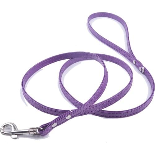Pu Leather Pet Dog Leash Lead Pet Puppy Walking Leashes For Dogs Cats Size XS S M Purple Black Red Pink White Brown Colors