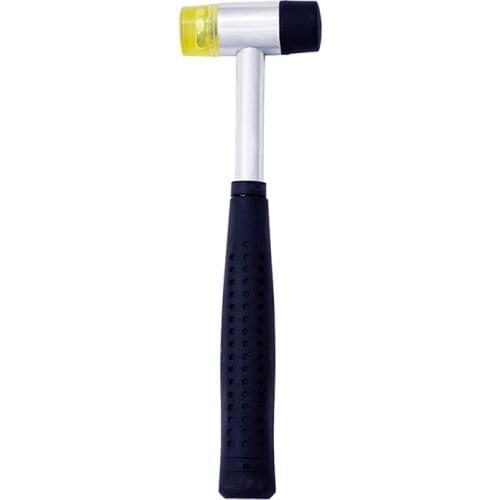 LMDZ 22mm Rubber Hammer Double Faced Work Glazing Window Nylon Hammer with Round Head and Non-slip Handle DIY Hand Tool