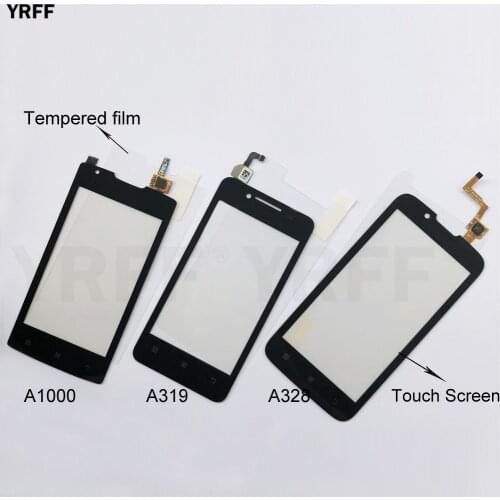 Touch Glass For Lenovo A328 A1000 A319 A319i Touch Screen Digitizer Pane Panel Replacement Free Tempered glass Film