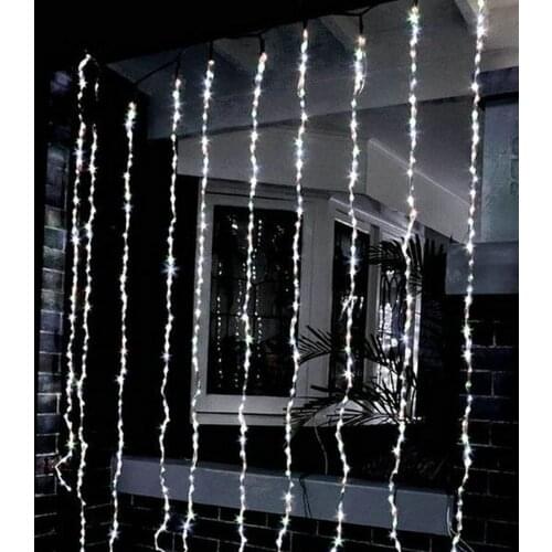 2M X 2.5M 360LEDs water flow snowing effect curtain led waterfall string Light F/Christmas Xmas Wedding Party Background garden
