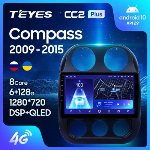 TEYES CC2L CC2 Plus For Jeep Compass 1 MK 2009 - 2015 Car Radio Multimedia Video Player Navigation GPS Android No 2din 2 din dvd