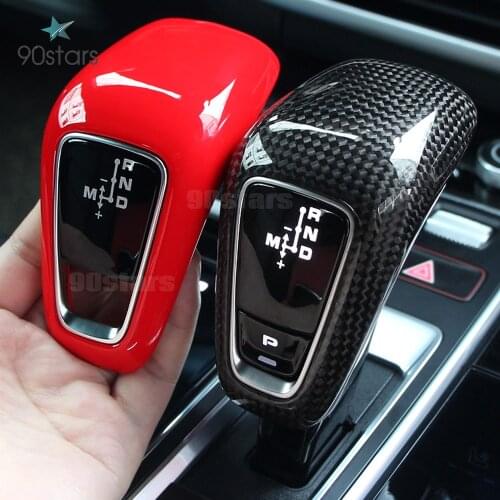 Carbon Fiber/ABS Gear Shift Knob Cover for Porsche Panamera 971 Cayenne 9YA 2017 2018-2020 Replacement Style Car Accessories