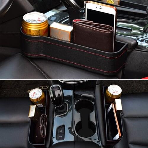 Universal Car Seat Gap Organizer PU Leather Storage Car Seat Crevice Storage Passenger Driver Side Box Car Accessories