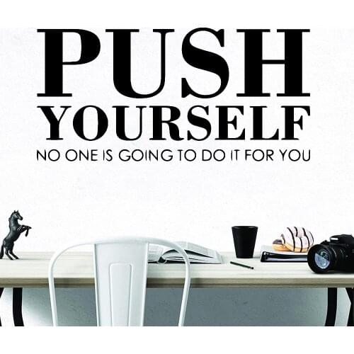 Inspirational Quotes Wall Sticker Company Culture Office Wall Decor Vinyl Living Room Interior Wall Decals Decoration Gym Y757