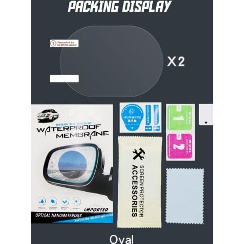 Waterproof Rainproof Car Sticker 2PCS/Set Anti Fog Car Mirror Window Clear Film Anti-glare Car Rearview Mirror Protective Film