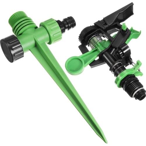 360 Rotating Water Sprinkle Garden Lawn Impulse Nozzle Watering Tool Pin Pulse Type Abs+Pp Hight Pressure Long Range
